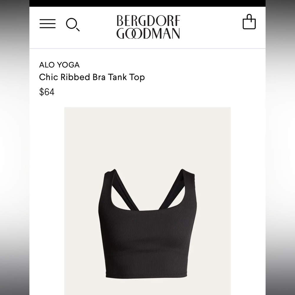 NEW WITH TAGS! Alo Yoga ribbed bra tank
